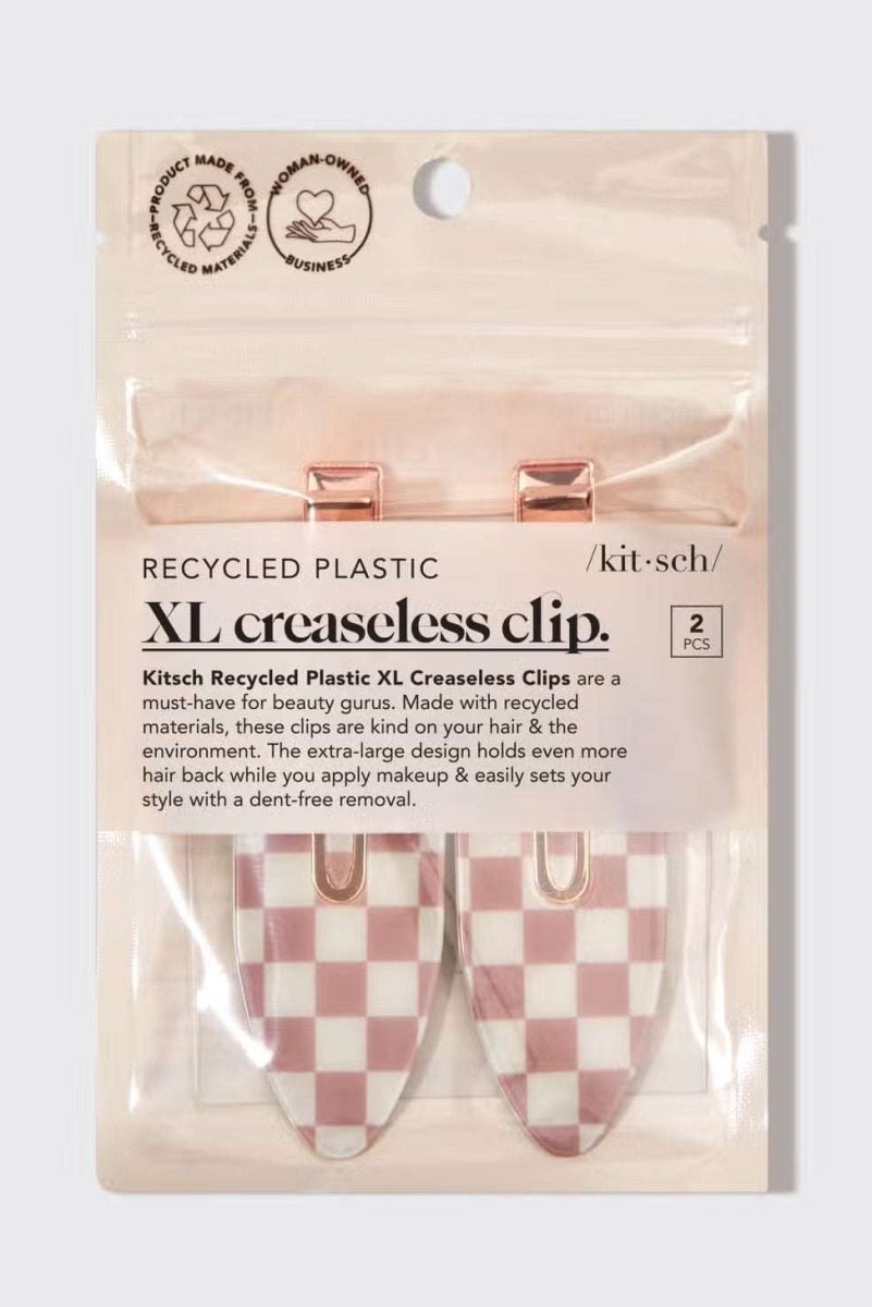 Shop Kitsch Kitsch Recycled Plastic Xl Creaseless Hair Clips 2pc Set Hair Slides for women – premium loungewear and festival fashion at Spoiled Brat
