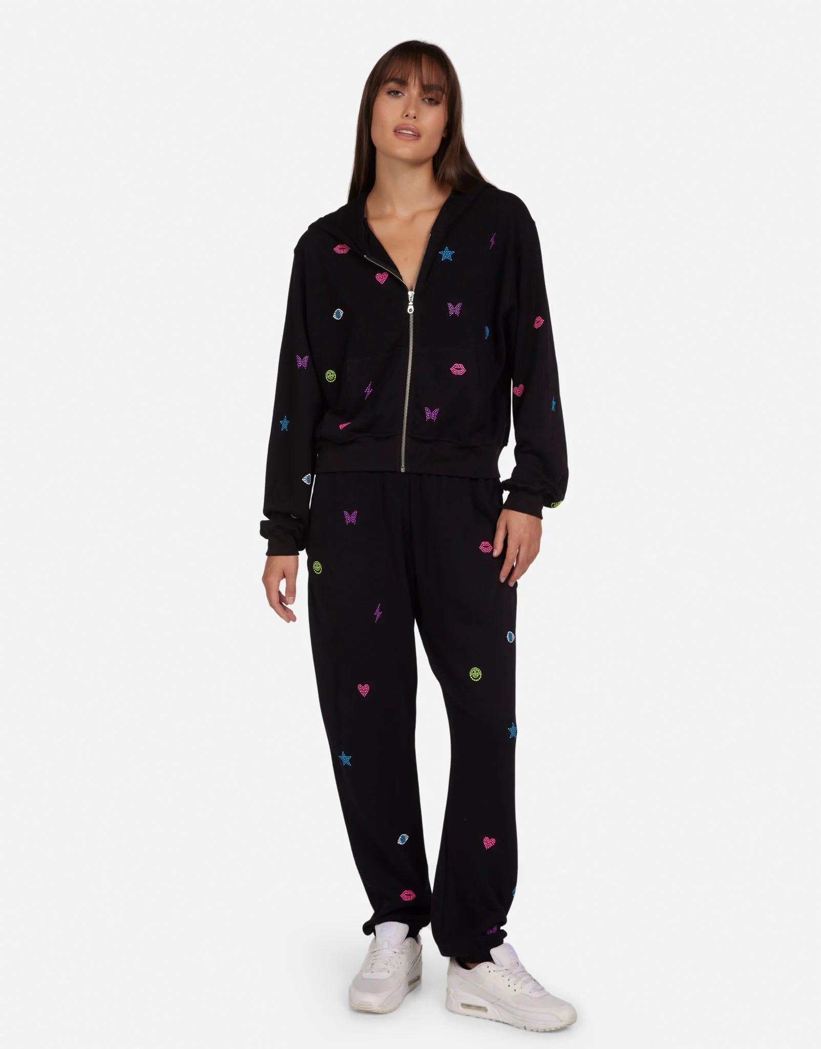 Lauren Moshi Chantria Neon Stud Elements Sweatpants - Spoiled Brat
