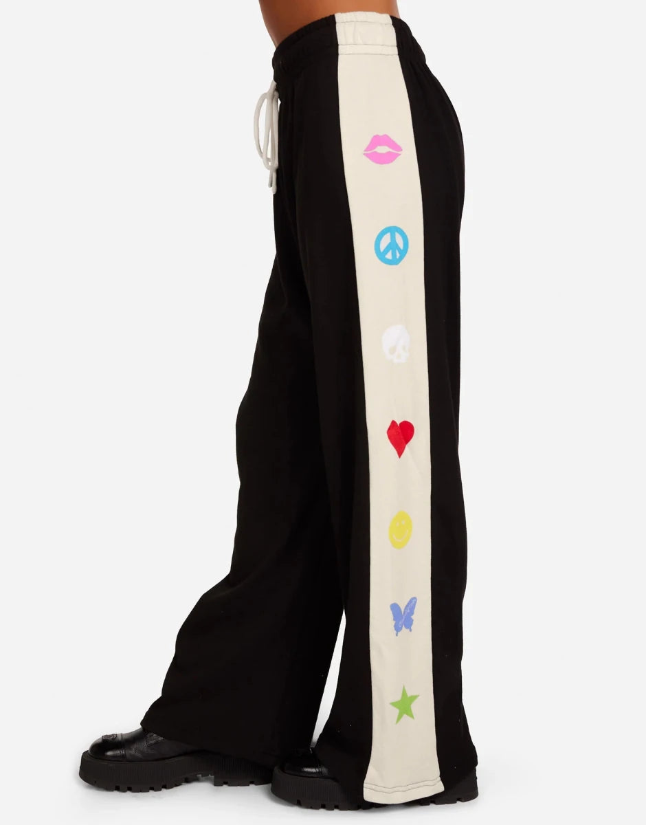 Shop Lauren Moshi Lauren Moshi Destri Elements Trousers as seen on Courtney Green Joggers for women – premium loungewear and festival fashion at Spoiled Brat