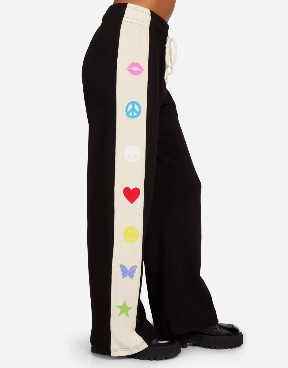 Shop Lauren Moshi Lauren Moshi Destri Elements Trousers as seen on Courtney Green Joggers for women – premium loungewear and festival fashion at Spoiled Brat