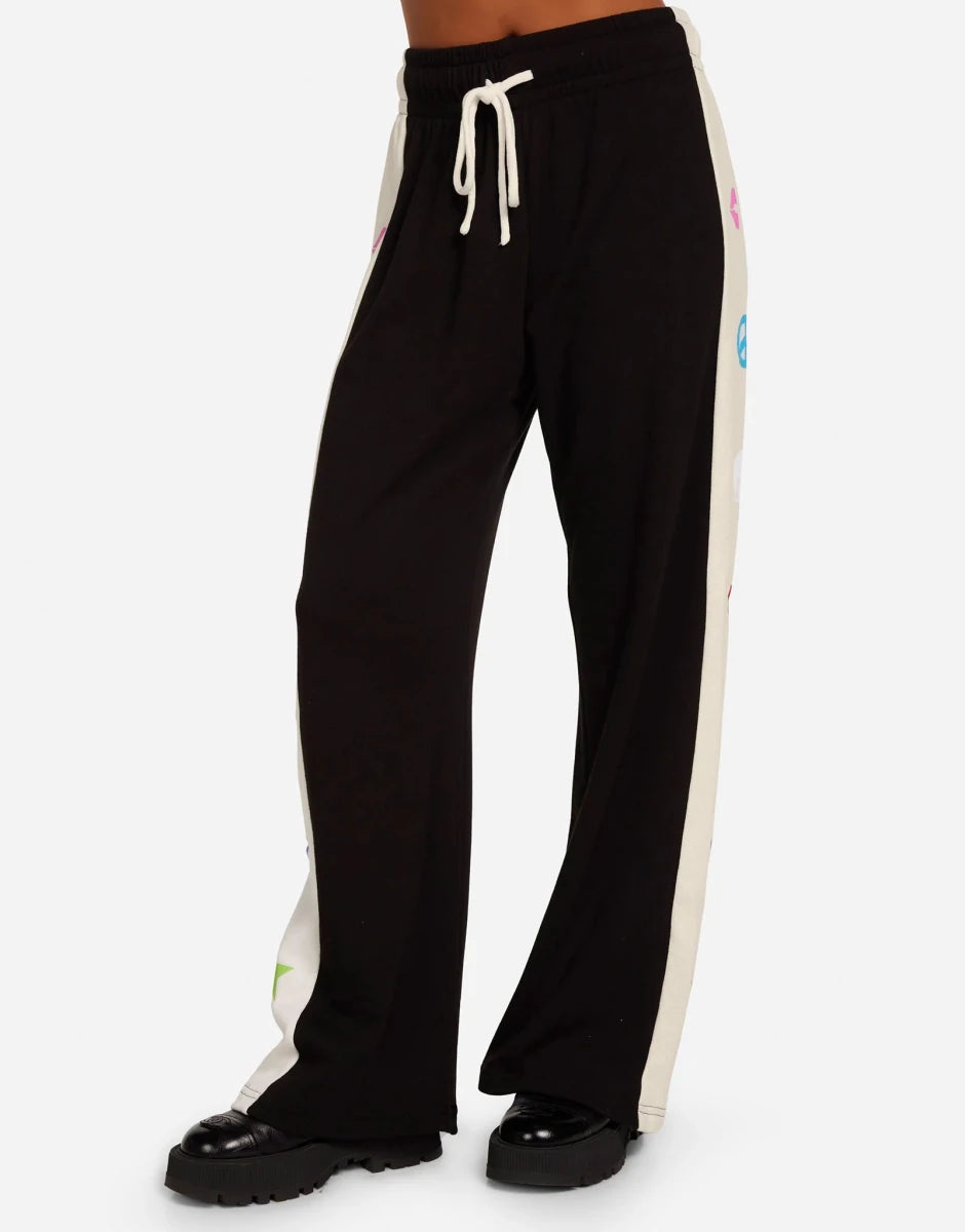 Shop Lauren Moshi Lauren Moshi Destri Elements Trousers as seen on Courtney Green Joggers for women – premium loungewear and festival fashion at Spoiled Brat