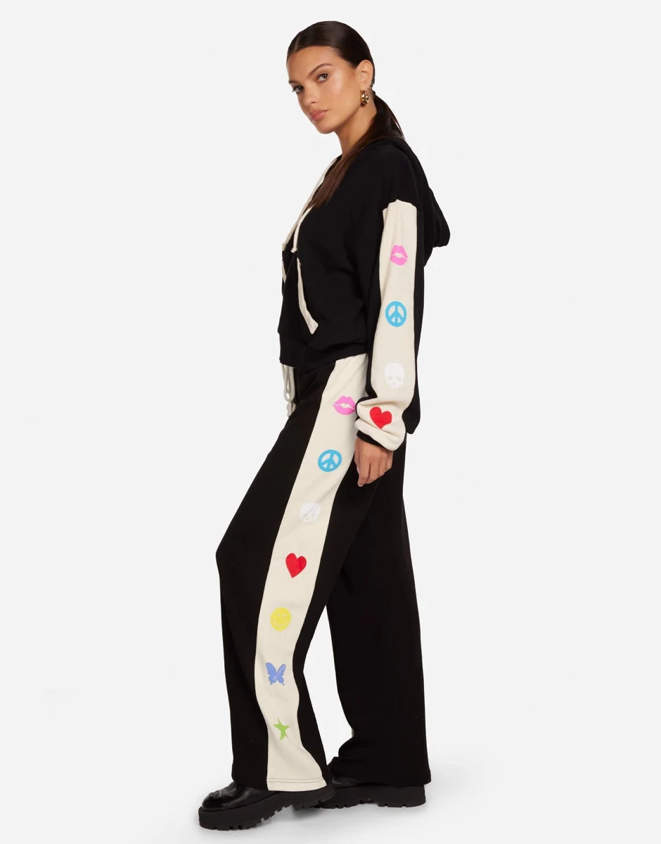 Shop Lauren Moshi Lauren Moshi Destri Elements Trousers as seen on Courtney Green Joggers for women – premium loungewear and festival fashion at Spoiled Brat
