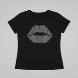 Shop Lauren Moshi Lauren Moshi Edda Crystal Sprinkle Lip T-Shirt T-Shirt for women – premium loungewear and festival fashion at Spoiled Brat