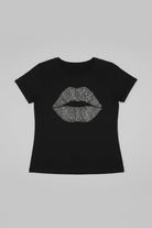 Shop Lauren Moshi Lauren Moshi Edda Crystal Sprinkle Lip T-Shirt T-Shirt for women – premium loungewear and festival fashion at Spoiled Brat