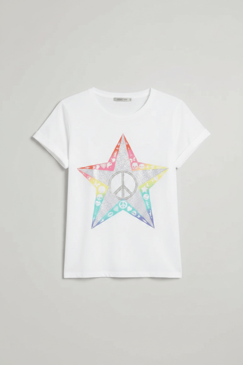 Shop Lauren Moshi Lauren Moshi Edda Elements Star T-Shirt T-Shirt for women – premium loungewear and festival fashion at Spoiled Brat