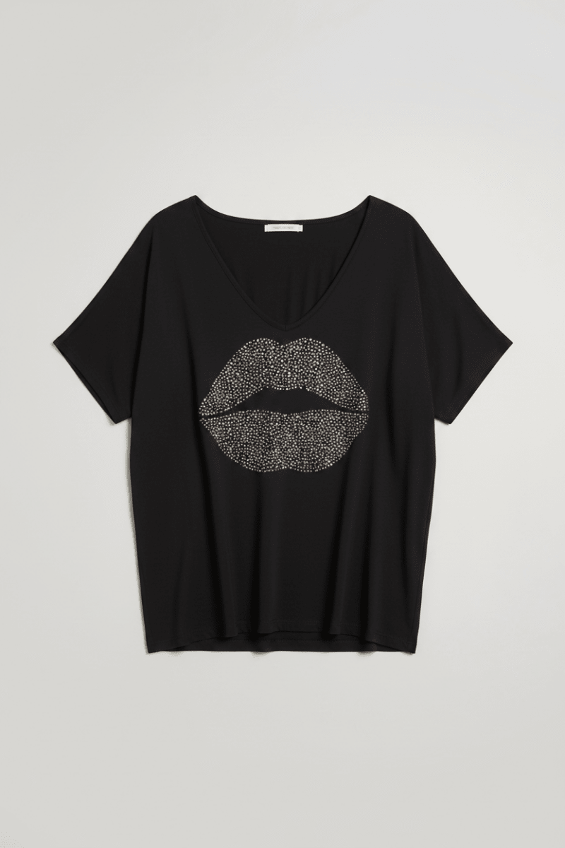 Shop Lauren Moshi Lauren Moshi Eva Sprinkle Lip T-Shirt T-Shirt for women – premium loungewear and festival fashion at Spoiled Brat