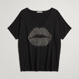 Shop Lauren Moshi Lauren Moshi Eva Sprinkle Lip T-Shirt T-Shirt for women – premium loungewear and festival fashion at Spoiled Brat