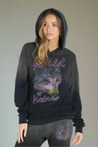 Lauren Moshi Harmony Wild Wolf Hooded Sweatshirt by Lauren Moshi – Sweater – XS | Spoiled Brat UK