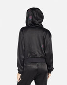 Lauren Moshi Kathleen Crystal Roses Satin Bomber Jacket Jacket by Lauren Moshi as seen on celebrities