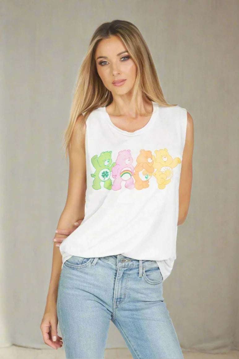 Shop Lauren Moshi Lauren Moshi Kel X Care Bears Tank Top T-Shirt for women – premium loungewear and festival fashion at Spoiled Brat