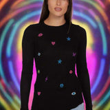Shop Lauren Moshi Lauren Moshi McKinley Neon Stud Elements Thermal Top Long Sleeved Top for women – premium loungewear and festival fashion at Spoiled Brat