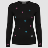 Shop Lauren Moshi Lauren Moshi McKinley Neon Stud Elements Thermal Top Long Sleeved Top for women – premium loungewear and festival fashion at Spoiled Brat