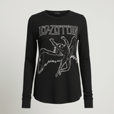 Shop Lauren Moshi Lauren Moshi McKinley X Led Zeppelin Outline Thermal Top Long Sleeved Top for women – premium loungewear and festival fashion at Spoiled Brat