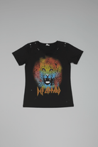 Shop Lauren Moshi Lauren Moshi Myra Def Leppard Leopard T-Shirt T-Shirt for women – premium loungewear and festival fashion at Spoiled Brat