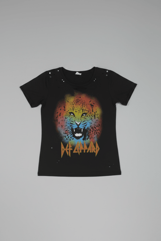 Shop Lauren Moshi Lauren Moshi Myra Def Leppard Leopard T-Shirt T-Shirt for women – premium loungewear and festival fashion at Spoiled Brat