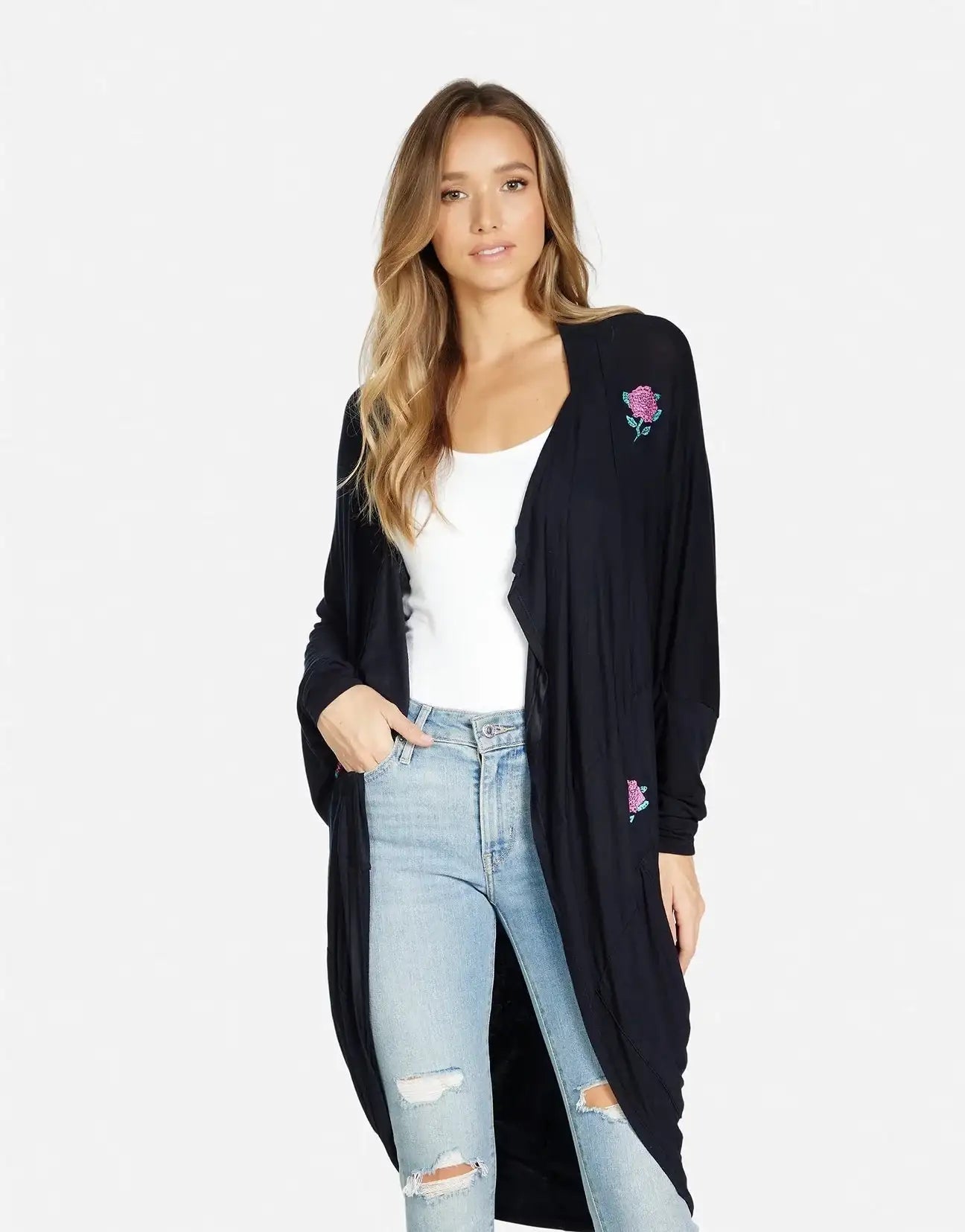Lauren Moshi Ramona Crystal Roses Wrap Cardigan by Lauren Moshi – Wrap Cardigan – XS/S | Spoiled Brat UK
