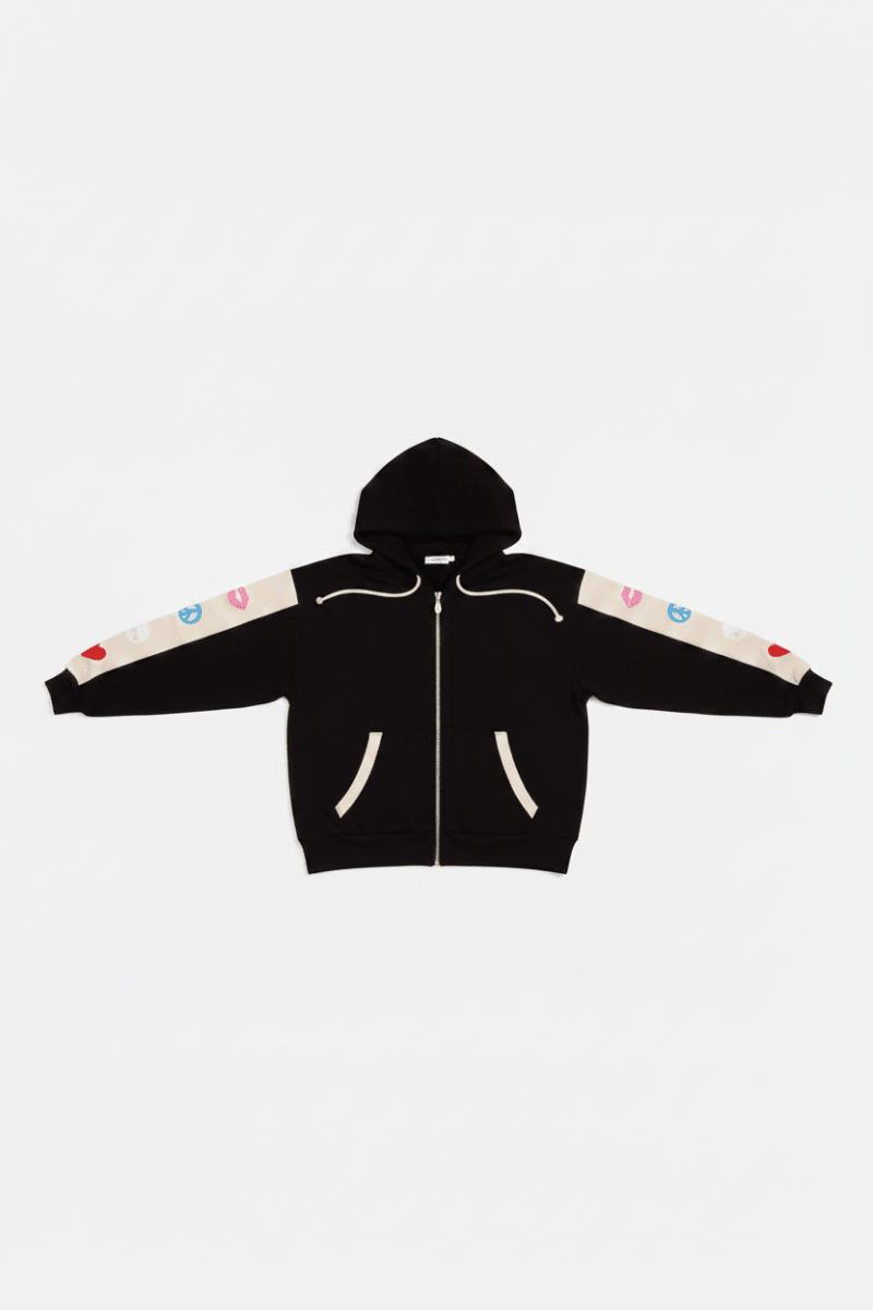 Shop Lauren Moshi Lauren Moshi Shanley Elements Zip Hoodie as seen on Courtney Green Sweater for women – premium loungewear and festival fashion at Spoiled Brat