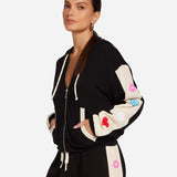 Shop Lauren Moshi Lauren Moshi Shanley Elements Zip Hoodie as seen on Courtney Green Sweater for women – premium loungewear and festival fashion at Spoiled Brat