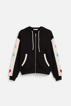 Shop Lauren Moshi Lauren Moshi Shanley Elements Zip Hoodie as seen on Courtney Green Sweater for women – premium loungewear and festival fashion at Spoiled Brat