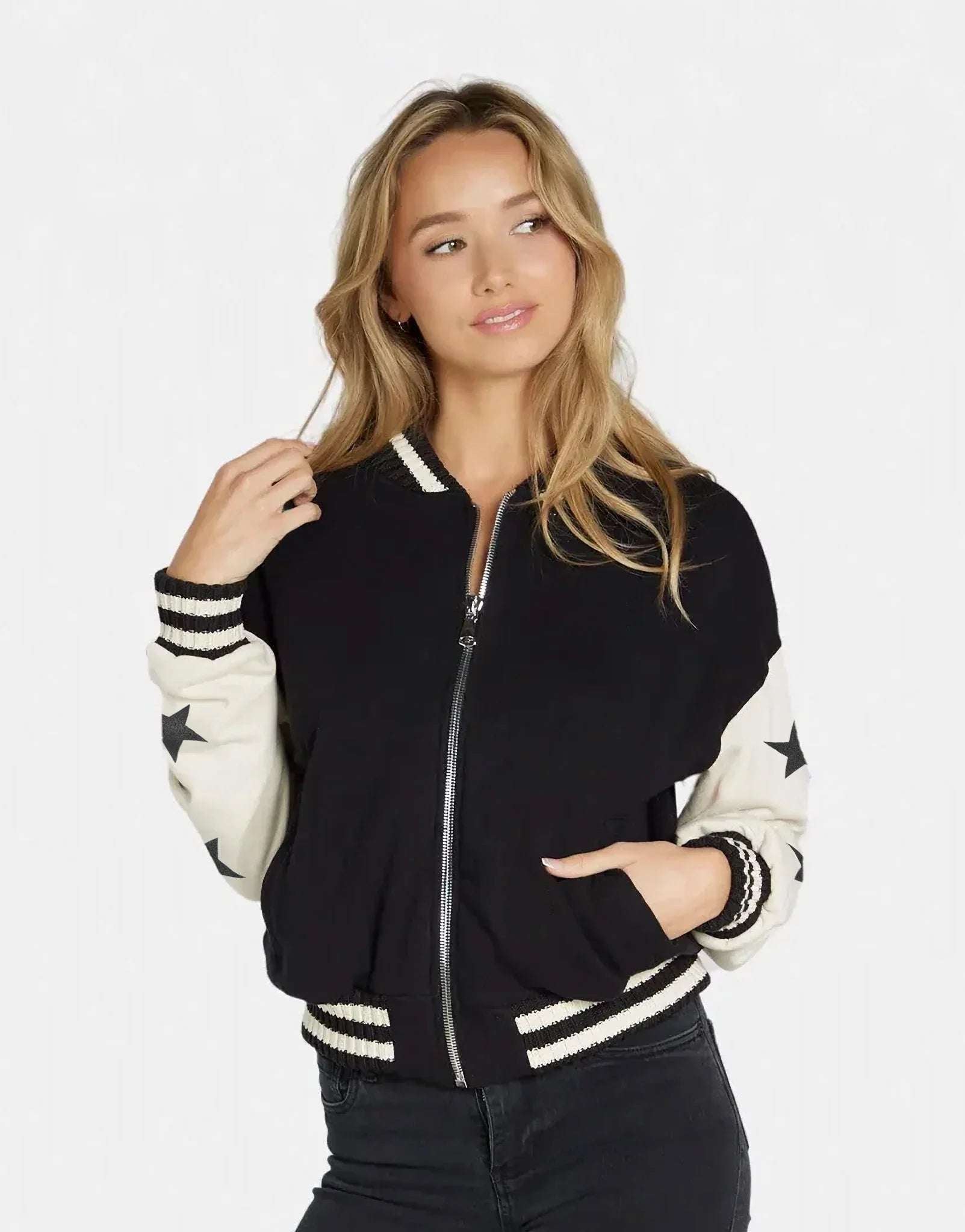 Lauren Moshi Taissa Stars Zip Jacket - Spoiled Brat