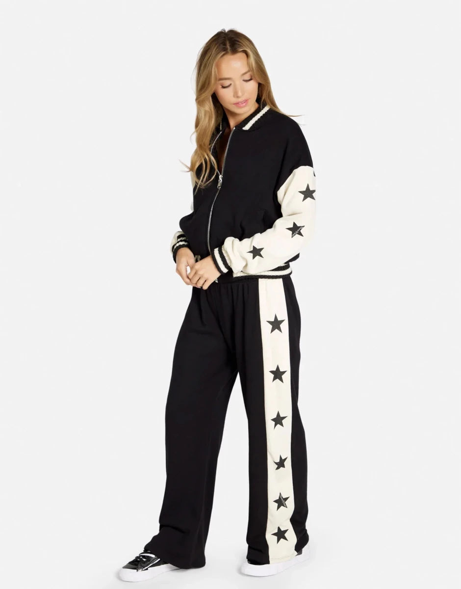 Shop Lauren Moshi Lauren Moshi Taissa Stars Zip Jacket Zip Up Hoodie for women – premium loungewear and festival fashion at Spoiled Brat