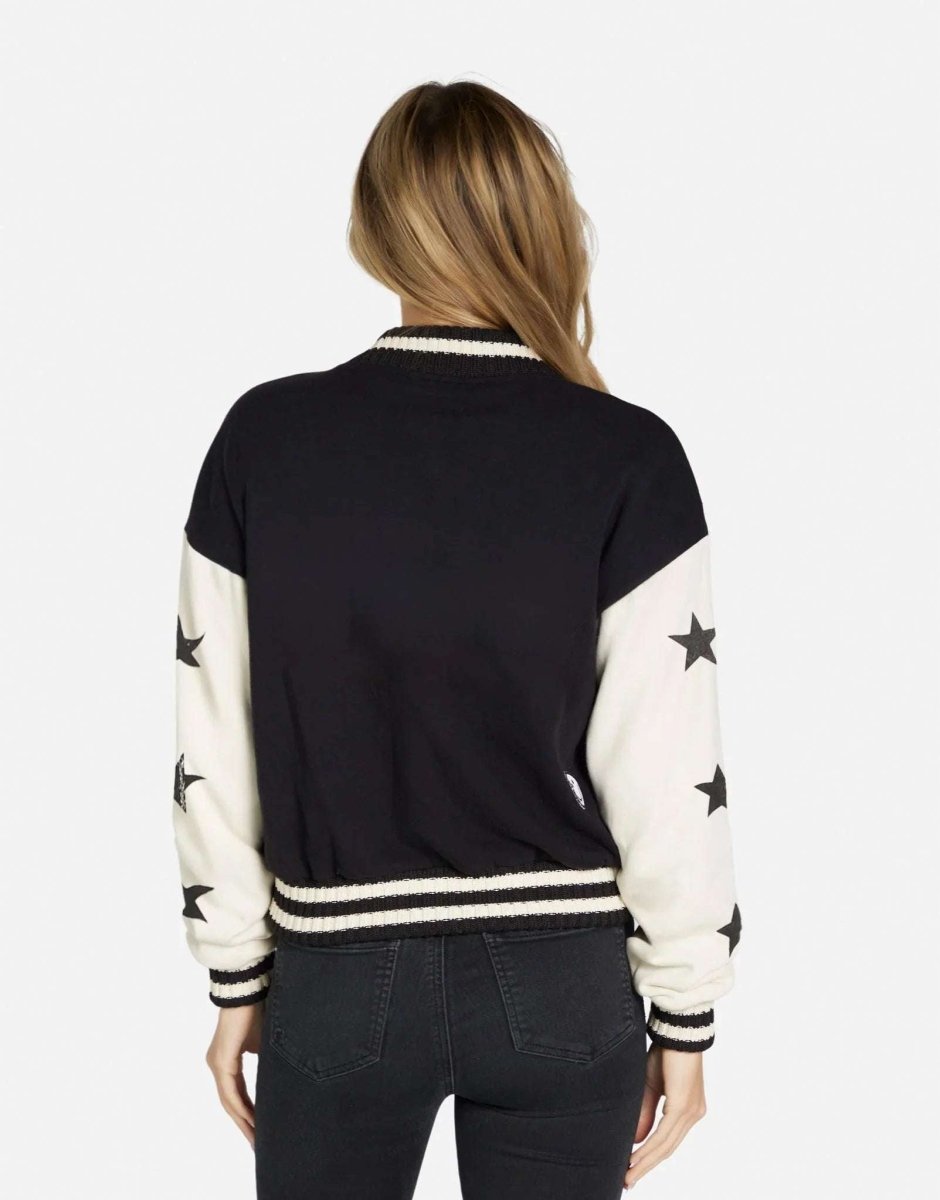 Shop Lauren Moshi Lauren Moshi Taissa Stars Zip Jacket Zip Up Hoodie for women – premium loungewear and festival fashion at Spoiled Brat