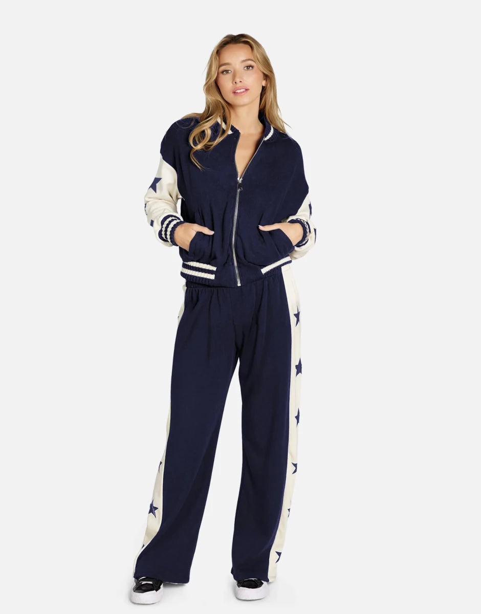 Shop Lauren Moshi Lauren Moshi Tawny Stars Wide Leg Pants Sweatpants for women – premium loungewear and festival fashion at Spoiled Brat