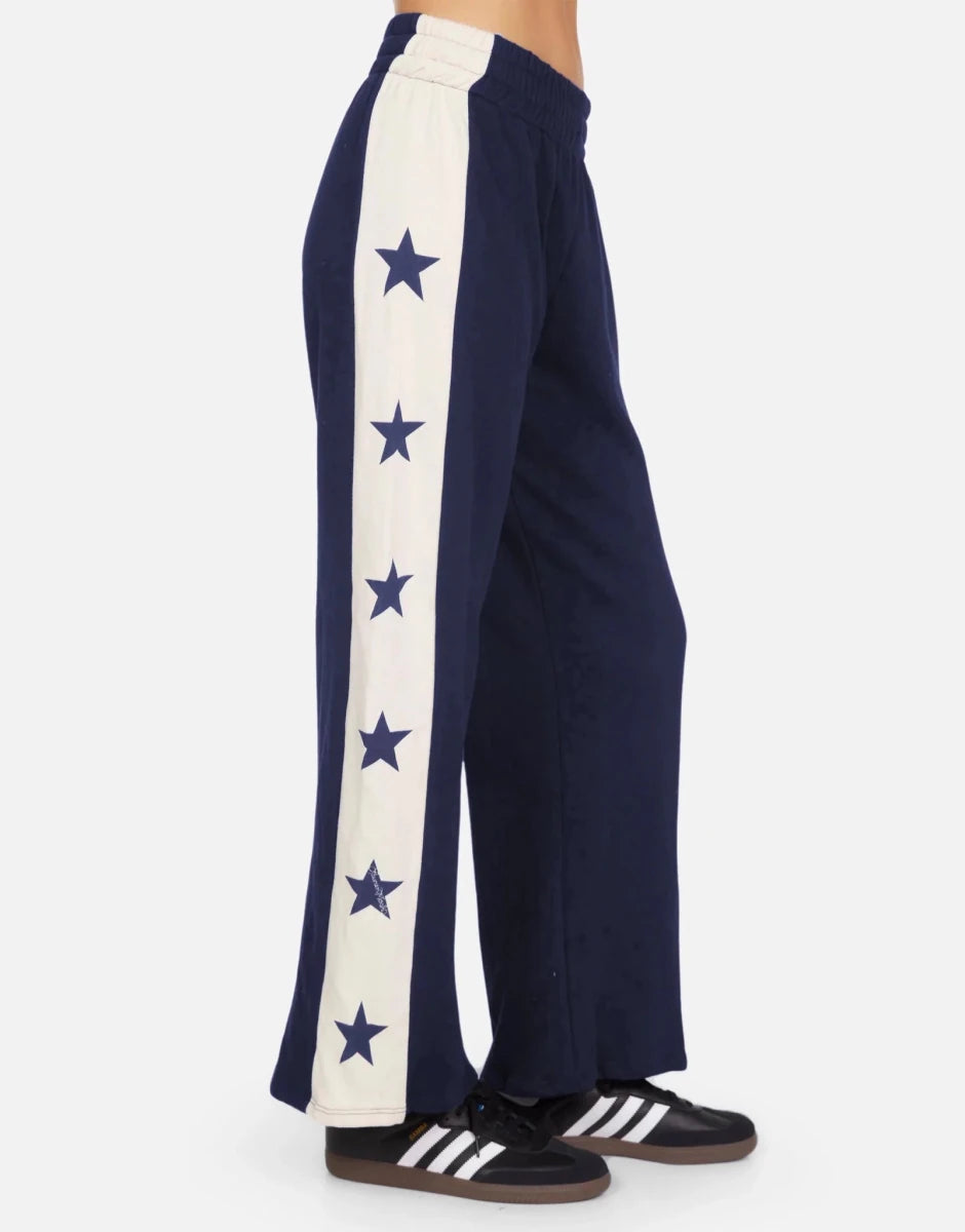 Shop Lauren Moshi Lauren Moshi Tawny Stars Wide Leg Pants Sweatpants for women – premium loungewear and festival fashion at Spoiled Brat