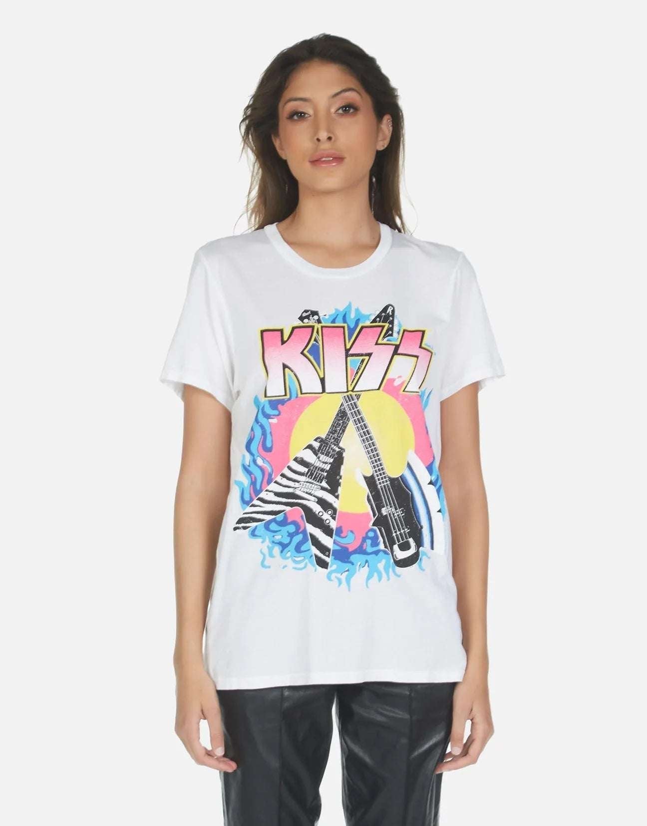 Lauren Moshi Wolf KISS Animalize T-Shirt | T-Shirt by Lauren Moshi | Shop Premium Boutique Fashion at Spoiled Brat | Trendy Y2K style. '_badge_Celeb_Pick, A Fashion Nerd, alternative | Image 3
