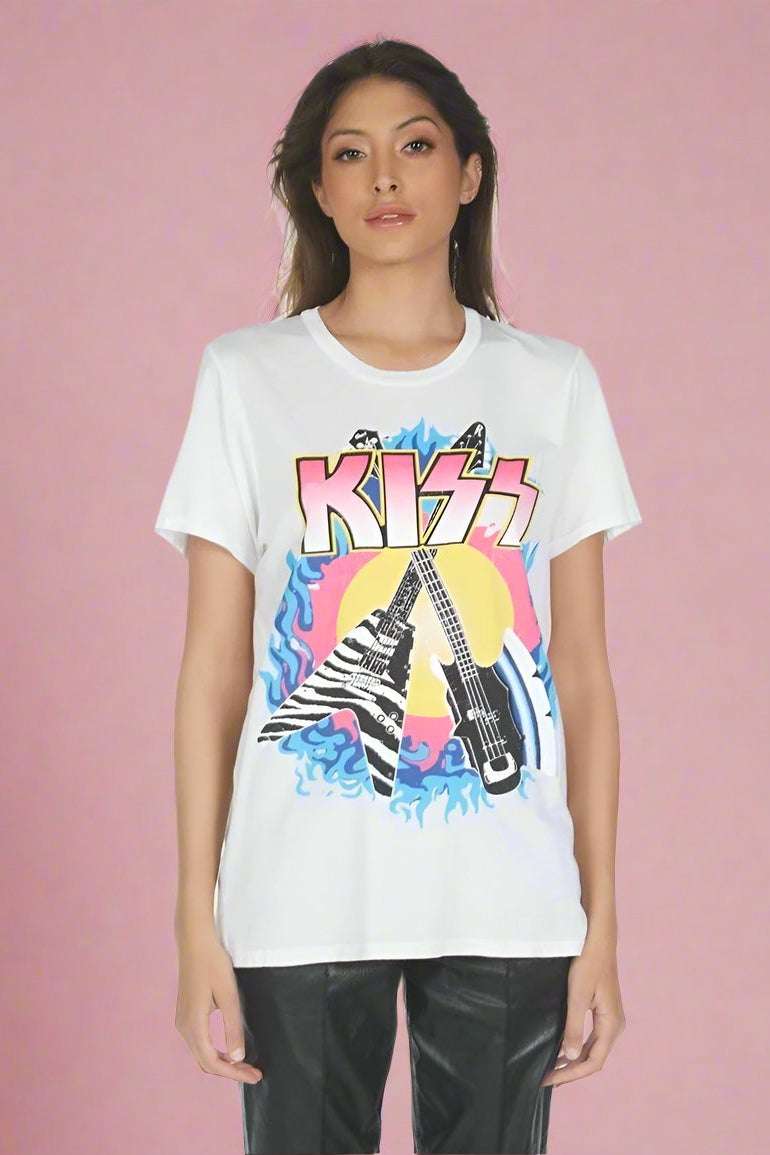 Lauren Moshi Wolf KISS Animalize T-Shirt | T-Shirt by Lauren Moshi | Shop Premium Boutique Fashion at Spoiled Brat | Trendy Y2K style. '_badge_Celeb_Pick, A Fashion Nerd, alternative | Image 1