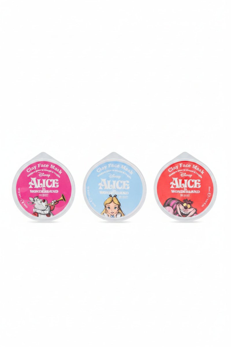 Shop Mad Beauty Disney Alice in Wonderland Clay Face Mask Trio Face Mask for women – premium loungewear and festival fashion at Spoiled Brat