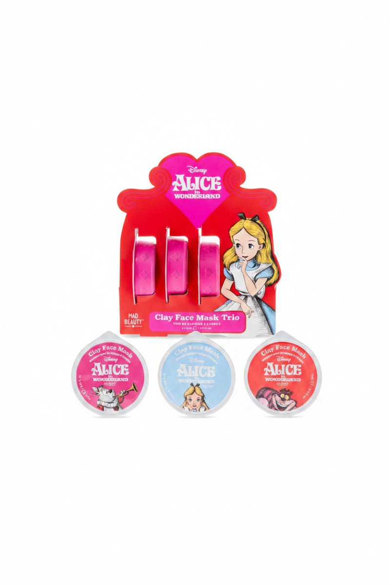 Shop Mad Beauty Disney Alice in Wonderland Clay Face Mask Trio Face Mask for women – premium loungewear and festival fashion at Spoiled Brat