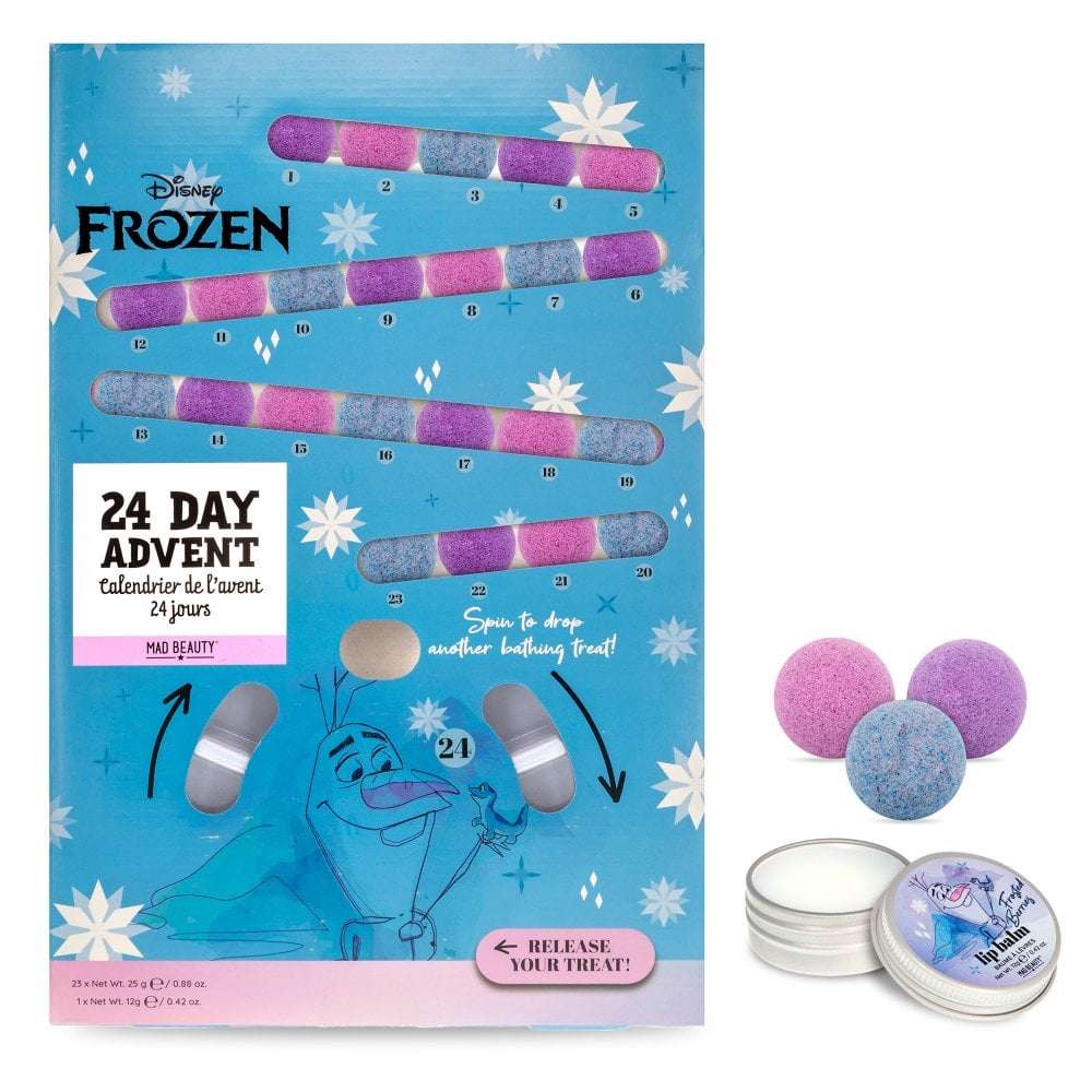 Shop Mad Beauty Disney Frozen Bath Fizzer Advent Calendar Advent Calendar for women – premium loungewear and festival fashion at Spoiled Brat