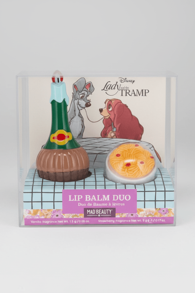 Shop Mad Beauty Disney Lady & The Tramp Lip Balm Duo Lip Balm for women – premium loungewear and festival fashion at Spoiled Brat