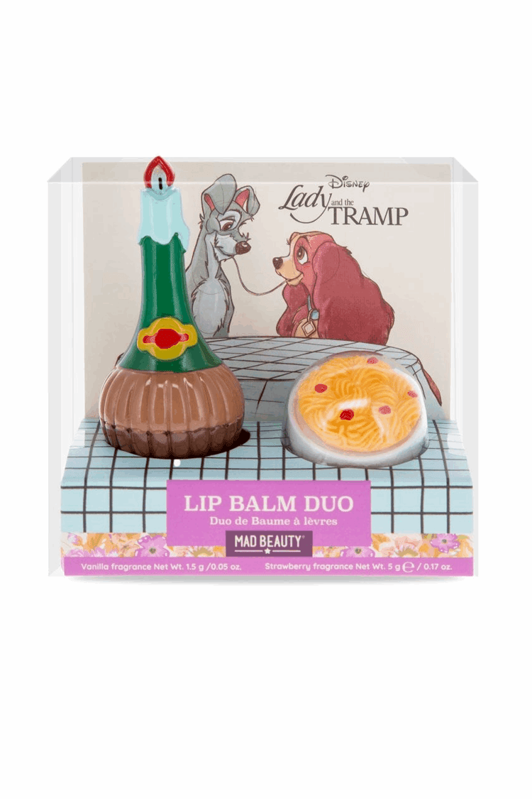 Shop Mad Beauty Disney Lady & The Tramp Lip Balm Duo Lip Balm for women – premium loungewear and festival fashion at Spoiled Brat