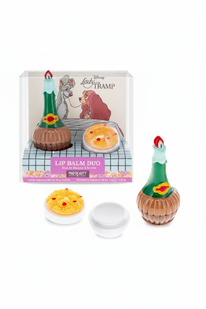 Shop Mad Beauty Disney Lady & The Tramp Lip Balm Duo Lip Balm for women – premium loungewear and festival fashion at Spoiled Brat