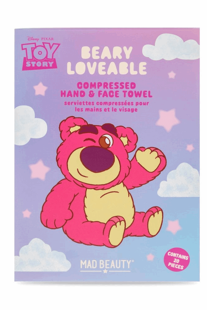 Shop Mad Beauty Disney Lotso Love Compressed Hand & Face Towels Beauty Product for women – premium loungewear and festival fashion at Spoiled Brat