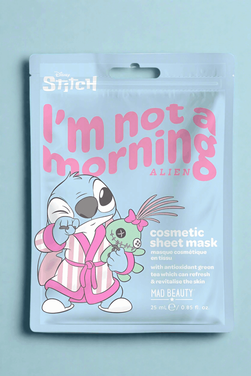 Shop Mad Beauty Disney Stitch Pamper Cosmetic Sheet Mask Face Mask for women – premium loungewear and festival fashion at Spoiled Brat