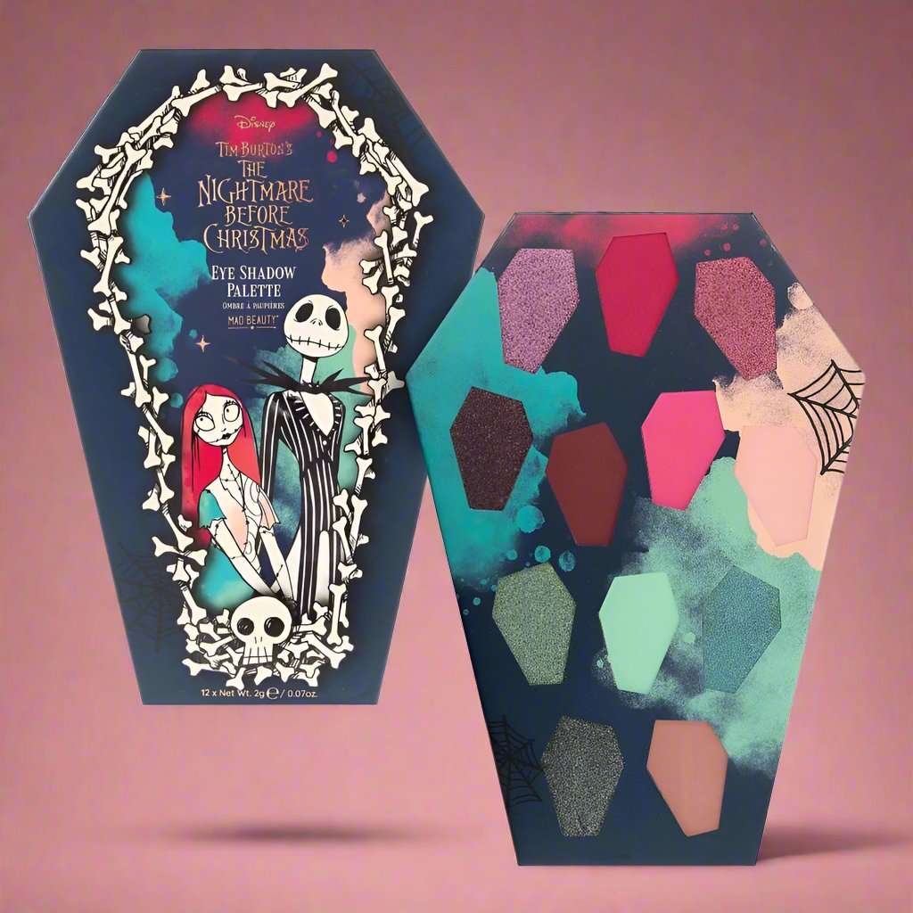 Shop Mad Beauty Mad Beauty Disney Nightmare Before Christmas Coffin Eyeshadow Pallet Eyeshadow for women – premium loungewear and festival fashion at Spoiled Brat