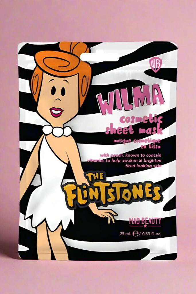 Shop Mad Beauty Mad Beauty Warner Brothers Flintstones Cosmetic Sheet Mask as seen on Karen Hauer Face Mask for women – premium loungewear and festival fashion at Spoiled Brat
