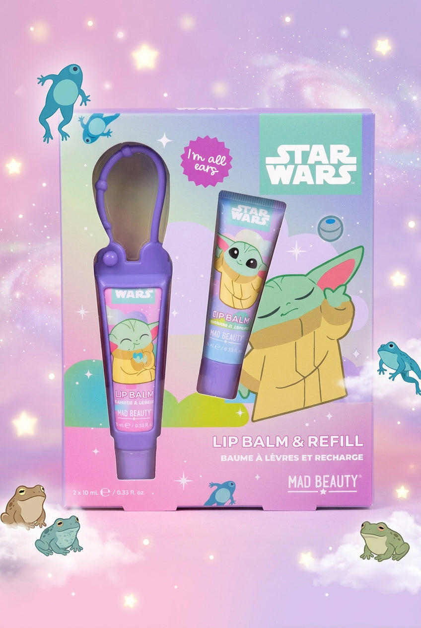 Shop Mad Beauty Star Wars Grogu Lip Balm & Refill Set Lip Balm for women – premium loungewear and festival fashion at Spoiled Brat