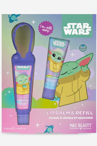 Shop Mad Beauty Star Wars Grogu Lip Balm & Refill Set Lip Balm for women – premium loungewear and festival fashion at Spoiled Brat