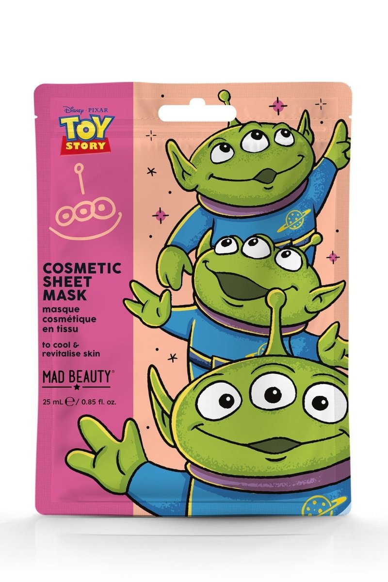 Shop Mad Beauty Toy Story Cosmetic Sheet Face Mask Alien Face Mask for women – premium loungewear and festival fashion at Spoiled Brat