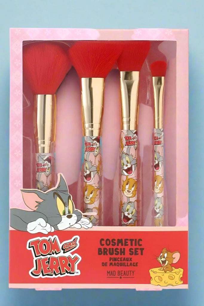 Shop Mad Beauty Warner Brothers Tom & Jerry Cosmetic Brush Set Makeup Brushes for women – premium loungewear and festival fashion at Spoiled Brat