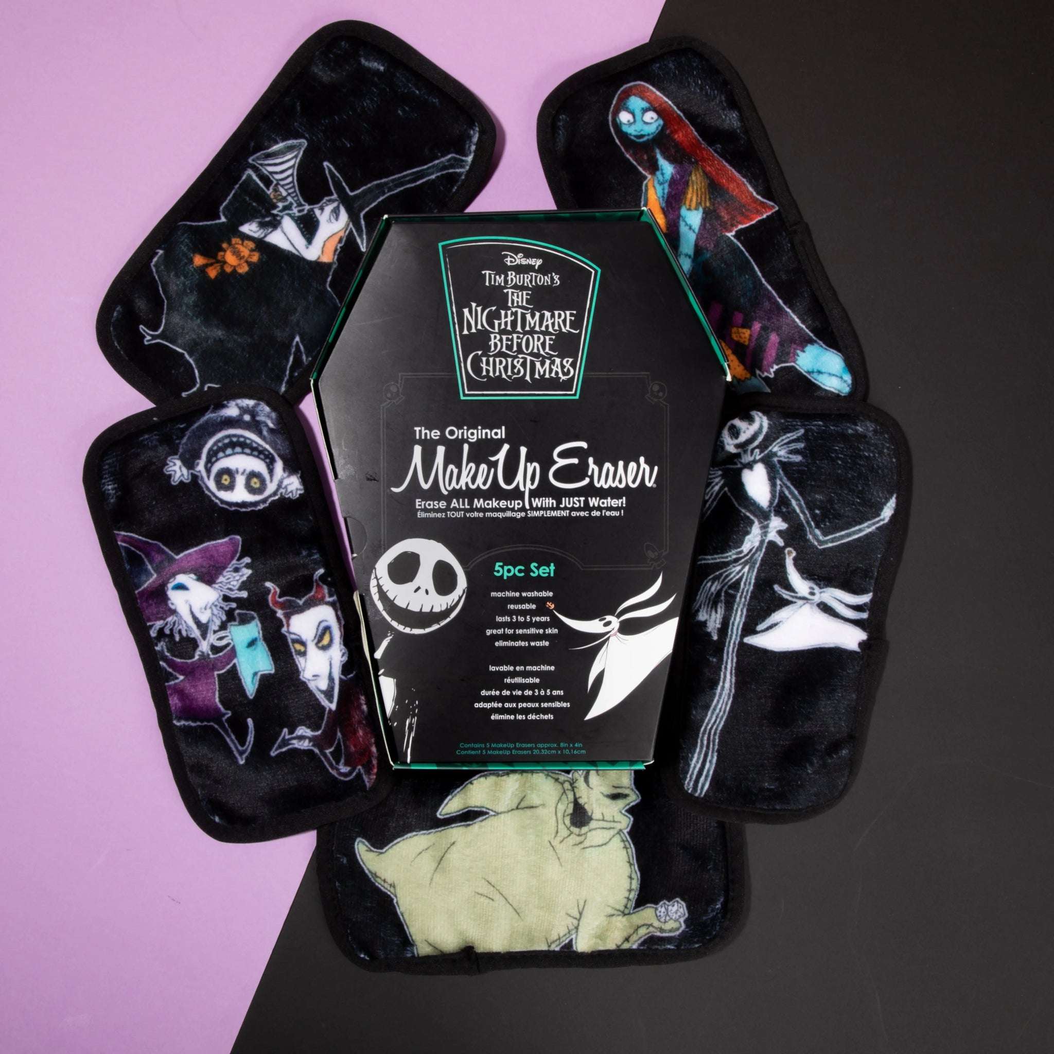 Makeup Eraser Disney Nightmare Before Christmas 5pc Mini Set Beauty Product by Makeup Eraser as seen on celebrities