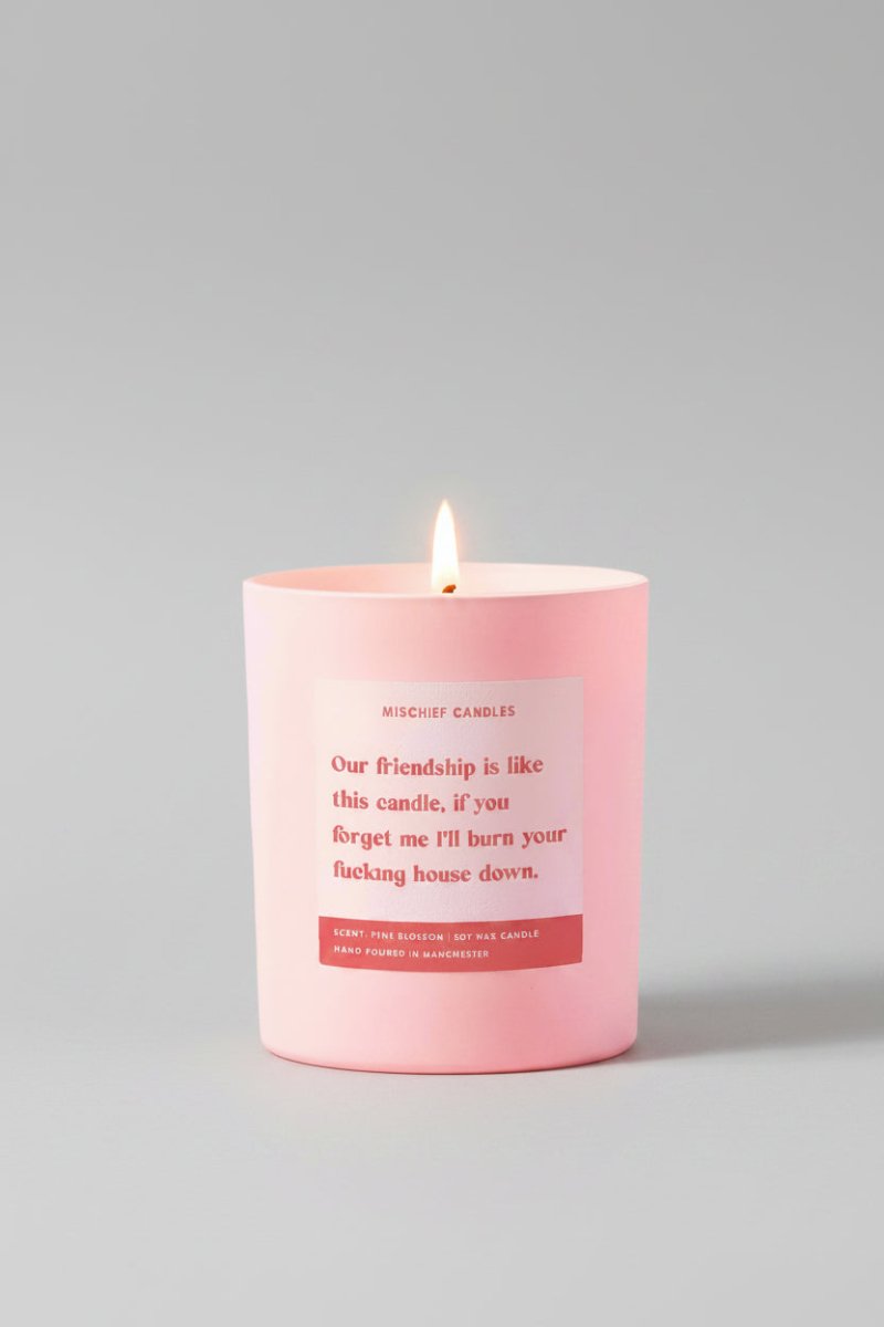 Shop Mischief Candles Best Friend Funny Burn House Down Gift For Her Funny Candle Candles for women – premium loungewear and festival fashion at Spoiled Brat