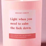 Shop Mischief Candles Funny Calm the Fuck Down Friendship Gift Funny Candle Candles for women – premium loungewear and festival fashion at Spoiled Brat