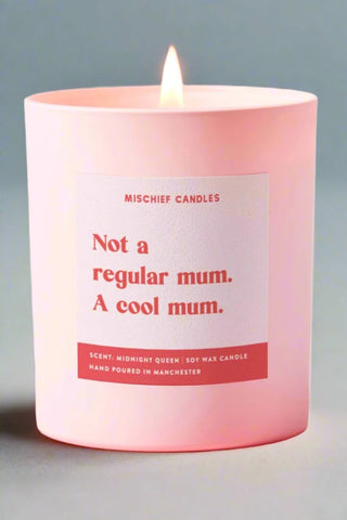 Shop Mischief Candles Funny Mum Gift Candle Not Regular Mum Cool Mum Candles for women – premium loungewear and festival fashion at Spoiled Brat