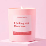 Shop Mischief Candles I Fucking Love Christmas Candle Candles for women – premium loungewear and festival fashion at Spoiled Brat