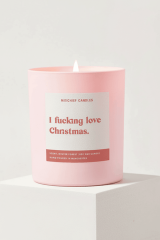 Shop Mischief Candles I Fucking Love Christmas Candle Candles for women – premium loungewear and festival fashion at Spoiled Brat